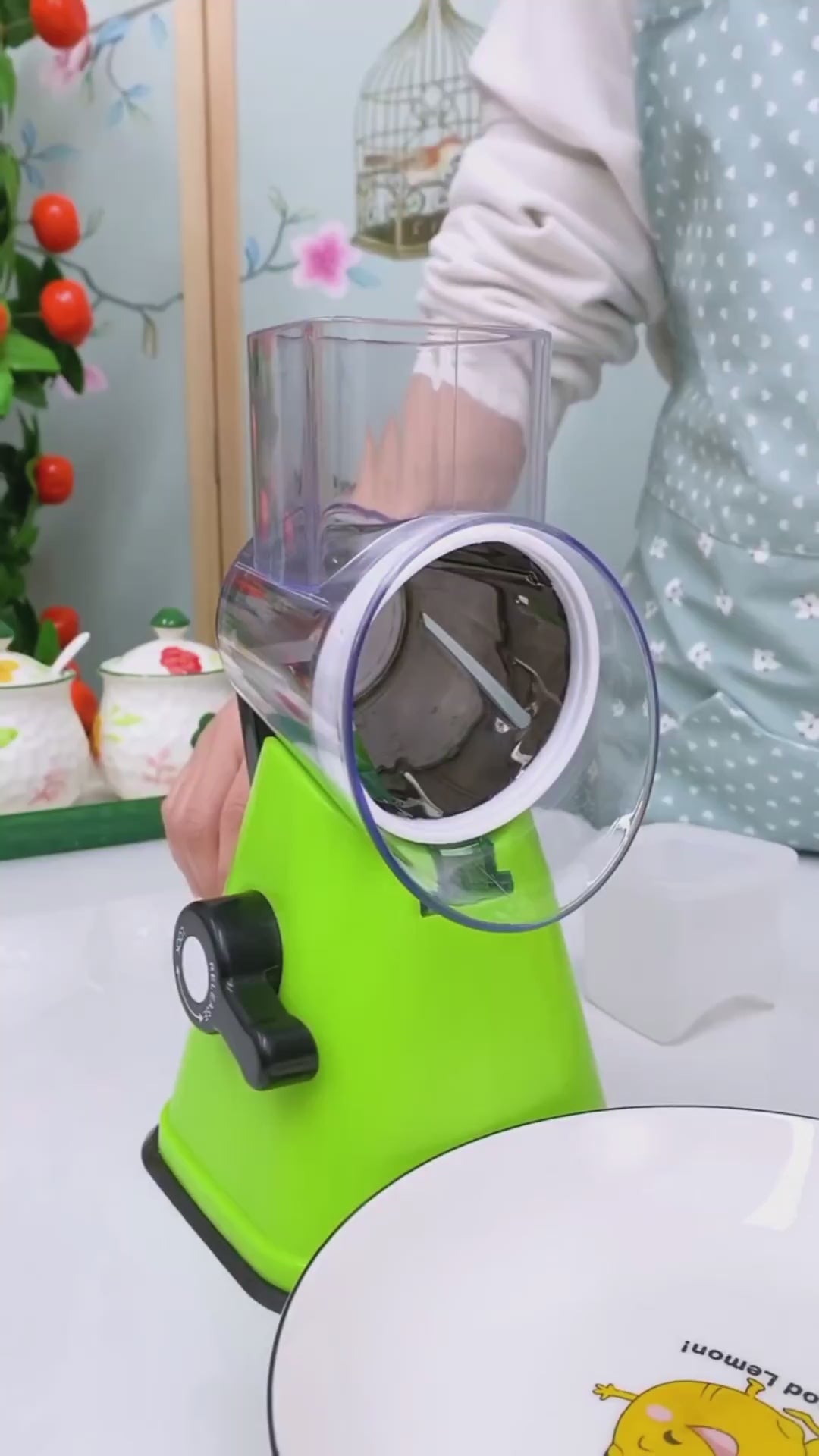 3-in-1 Multifunctional Food Processor with Hand Crank