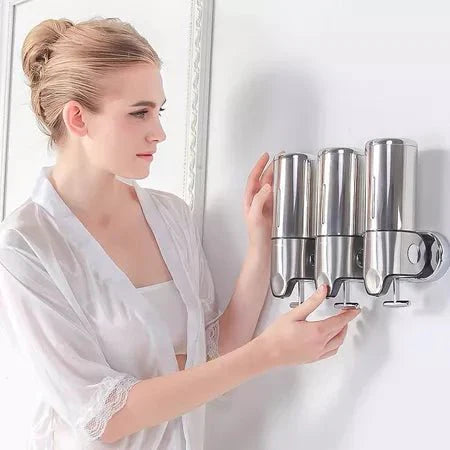 Manual Dispenser with Bottles for Liquid Soap/Shampoo